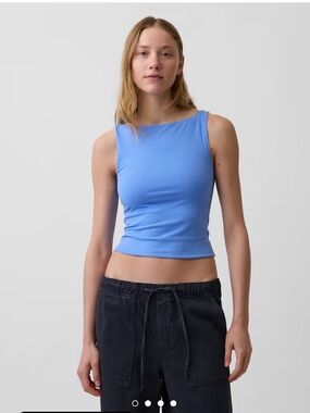 GAP Close Knit Jersey Boatneck Tank Top